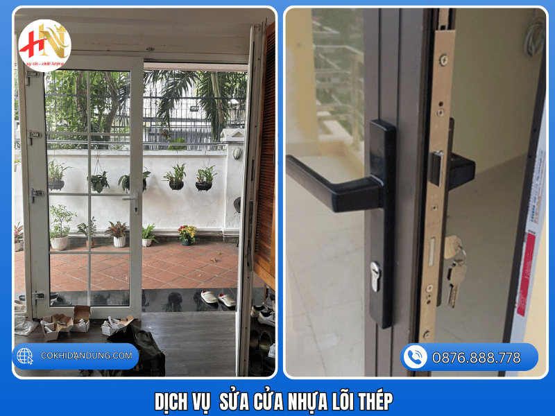 sửa cửa nhựa lõi thép
